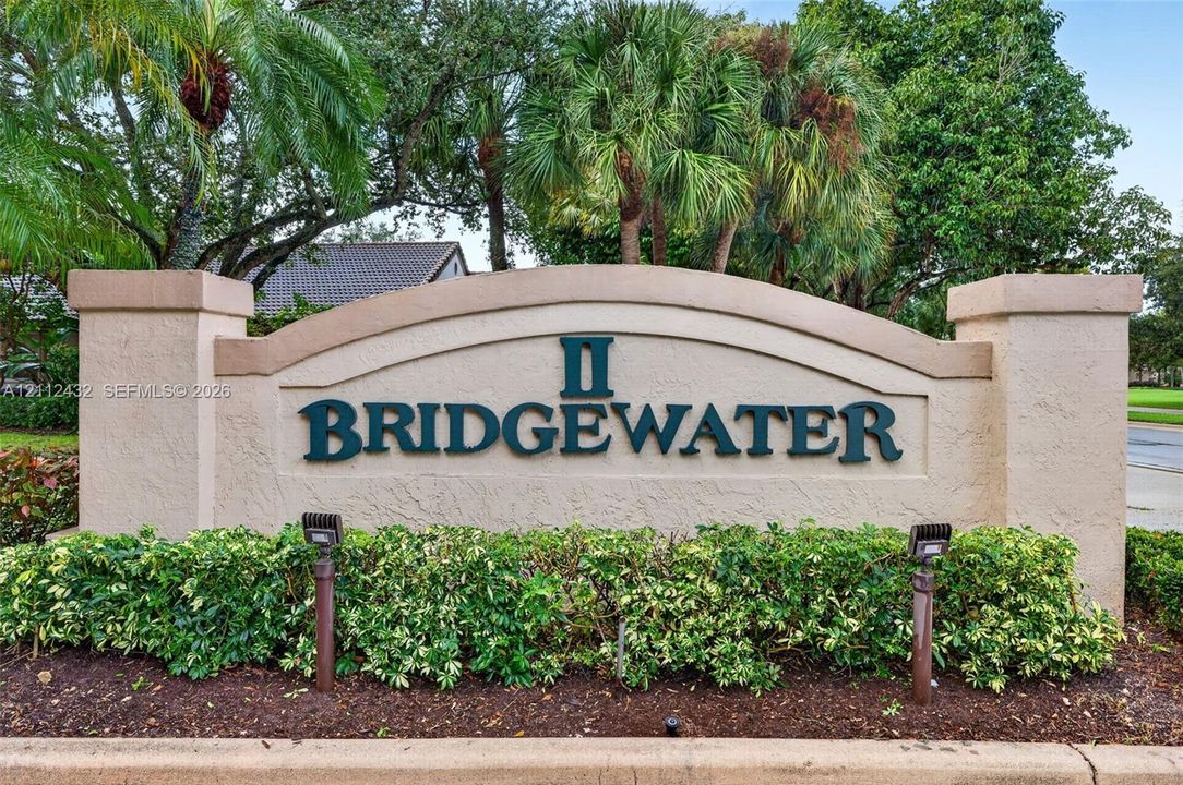 Bridgewater entrance sign