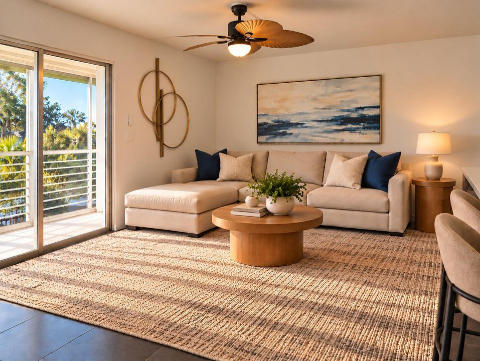 Virtually Staged Living room