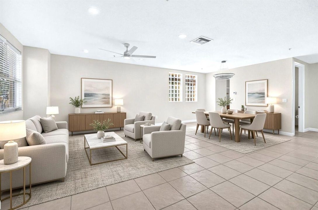 virtual staged living room
