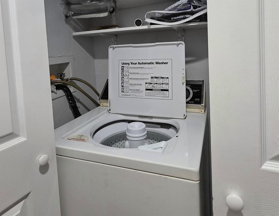 Washer & Dryer Inside Unit