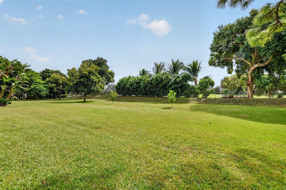 backyard overlooks golf course