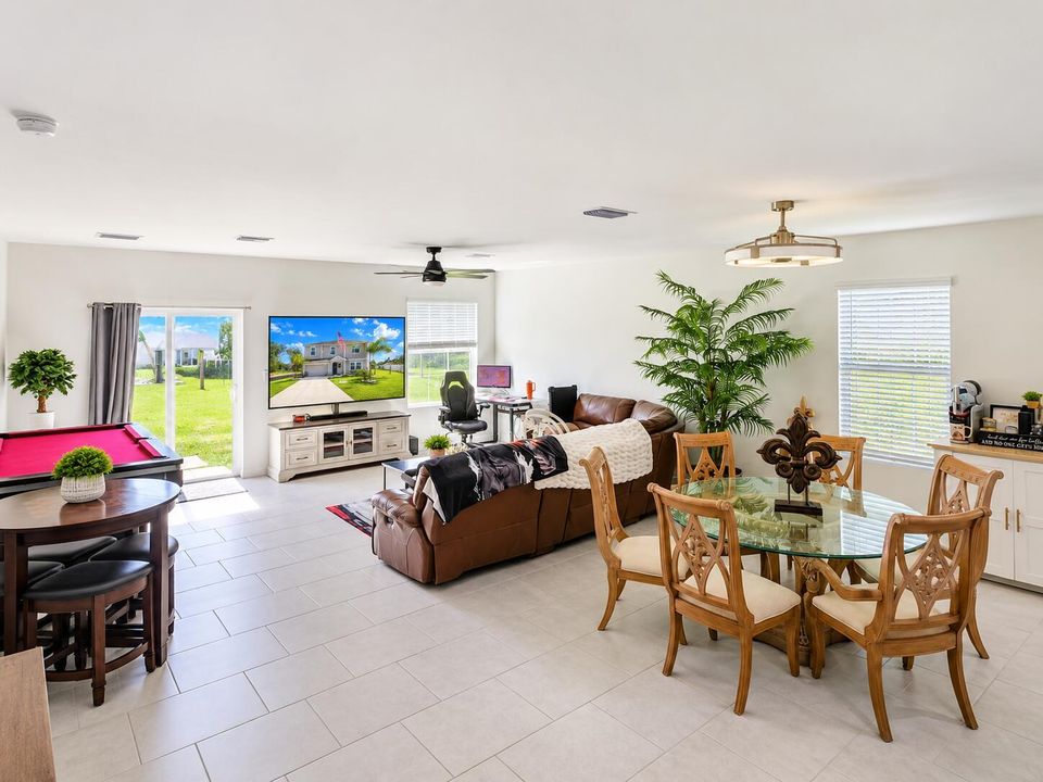 Bright Modern Open-Plan Game Room