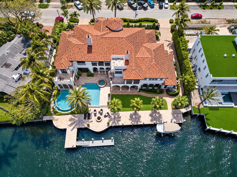 Aerial Luxury Estate by the Water
