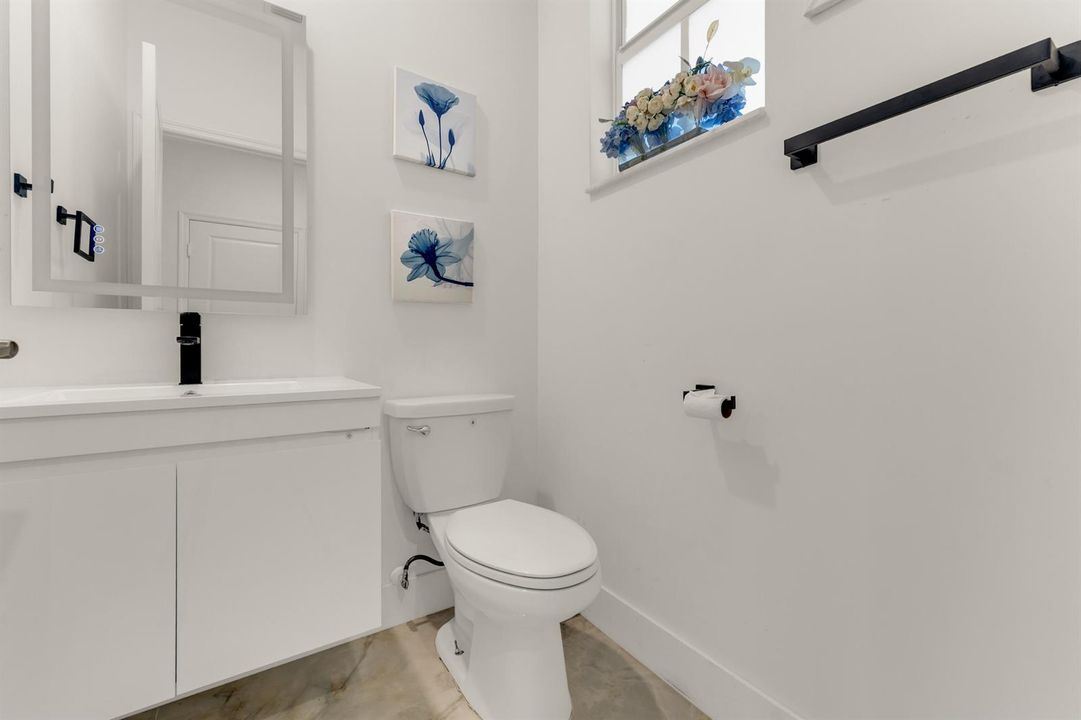 powder room on 1st floor