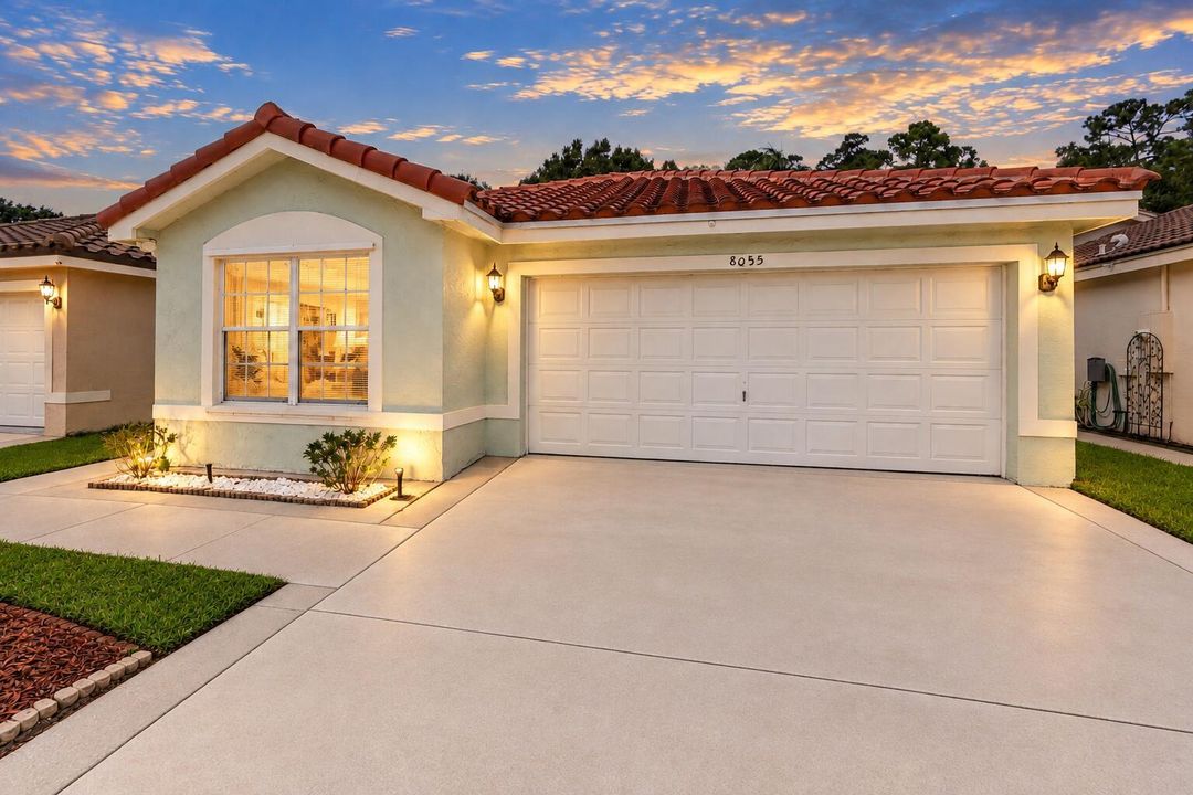 Twilight Spanish-Style Home with Glowing