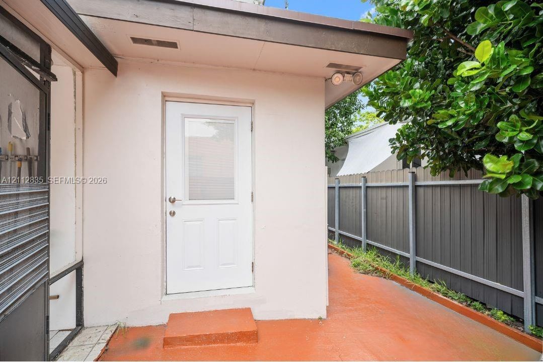 Covered exterior entry