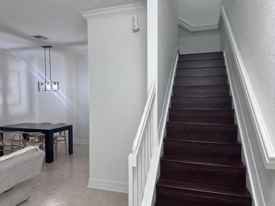 WOOD FLOORS ON STAIRS AND BEDROOMS