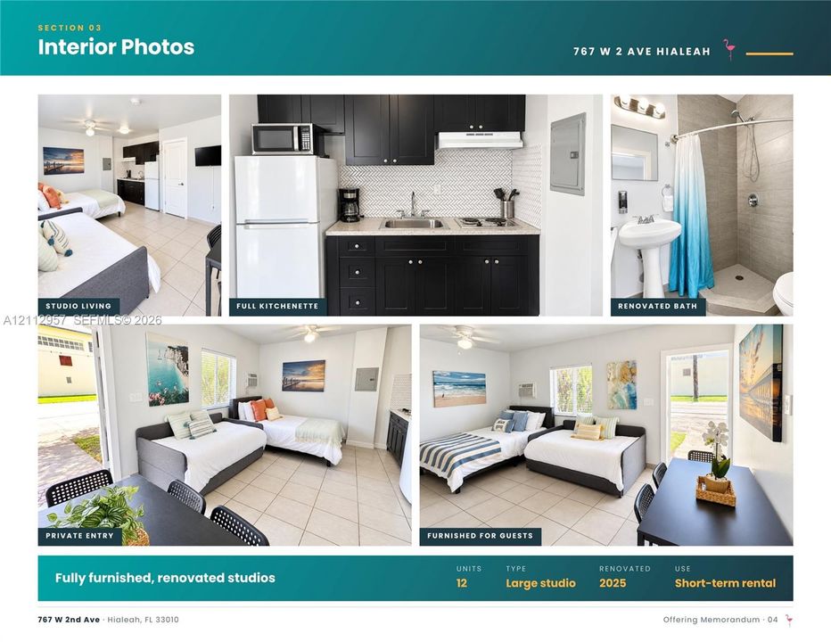 Offering Memorandum, Section 03. Photographic documentation of the property interiors and unit configurations