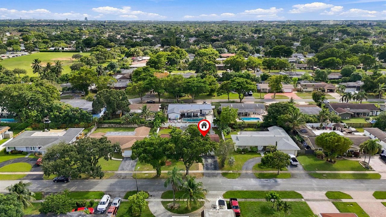 Aerial Front Yard