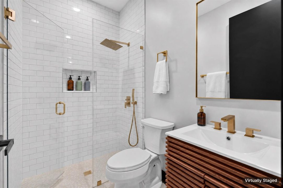 Virtually staged bathroom