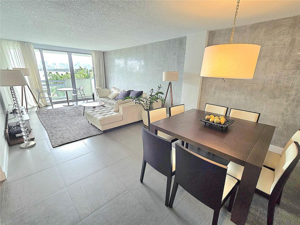 Ample & Bright Dining/Living area