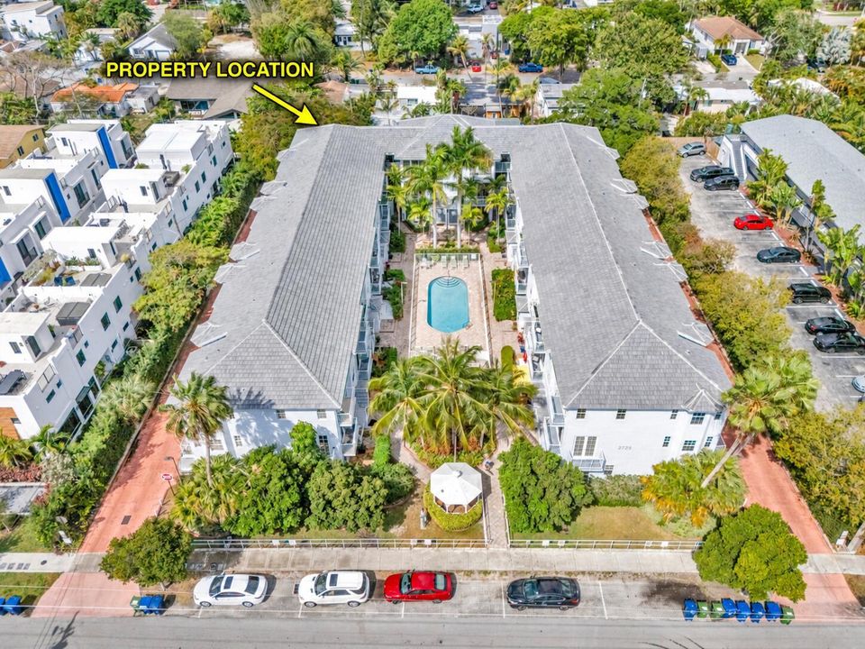 Property location marked on townhome com