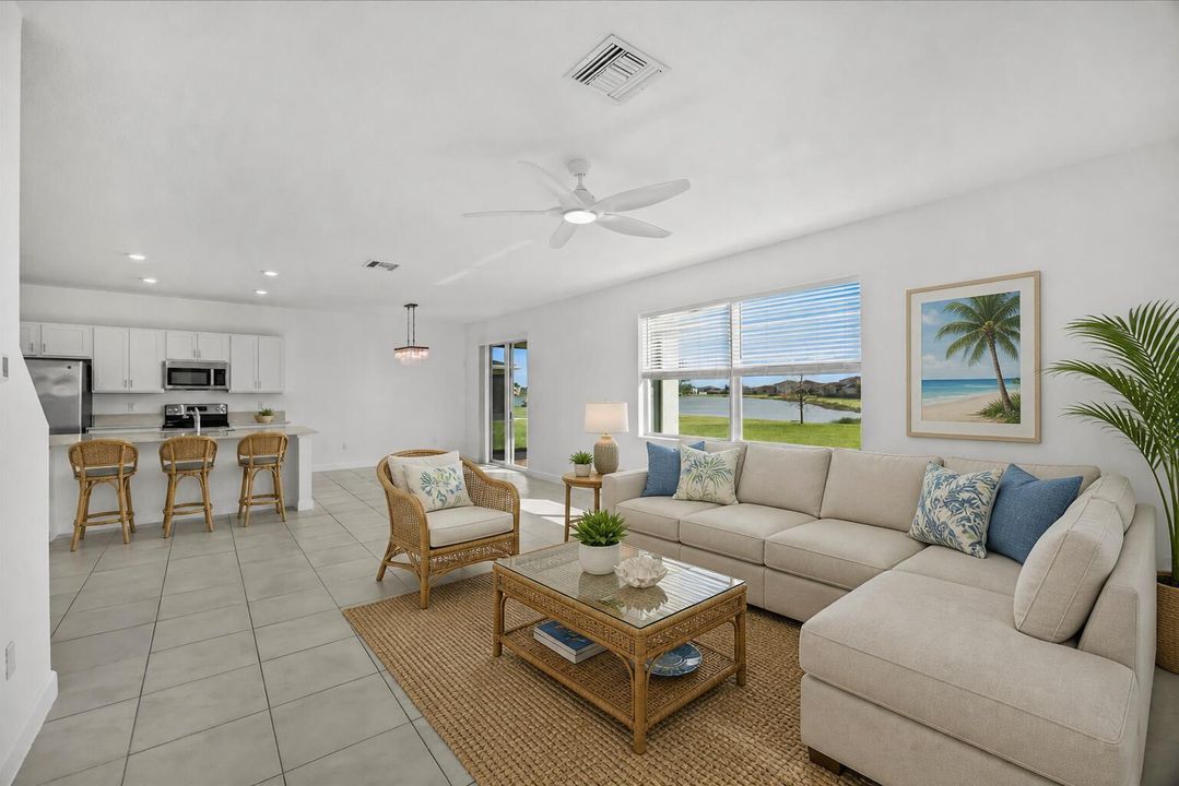 Virtually Staged Family Room