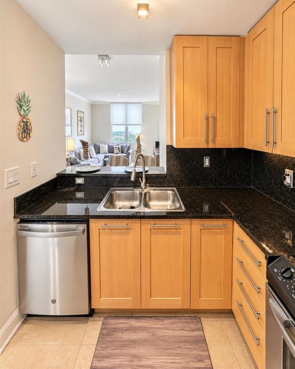 Kitchen with Living view