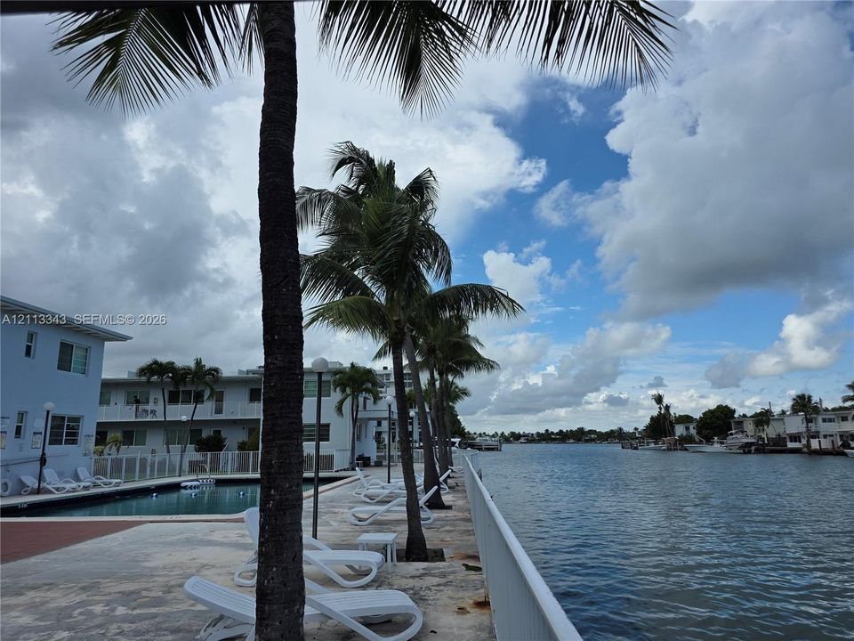 Waterfront pool deck