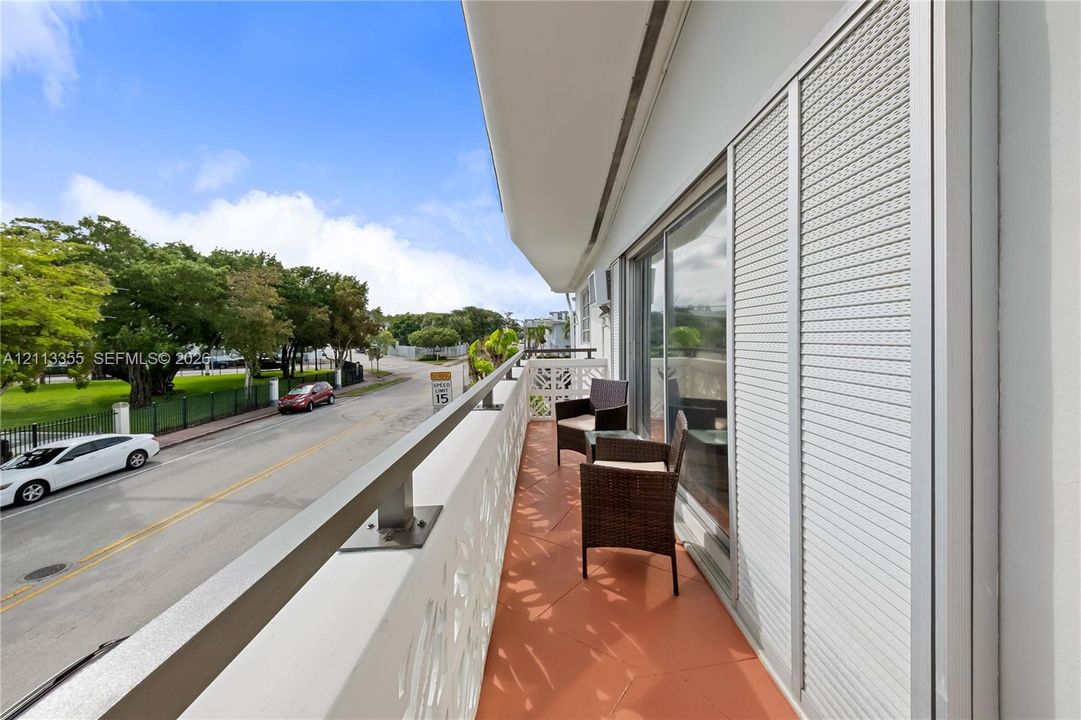 Private Corner Balcony Covered
