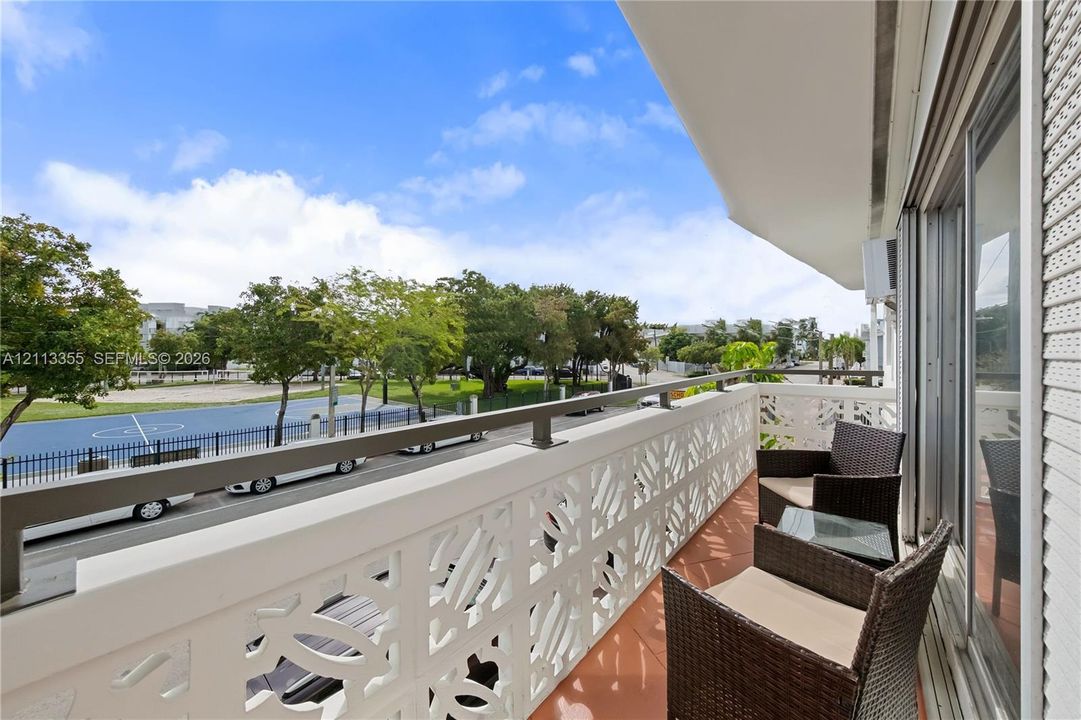 Private Corner Balcony Covered