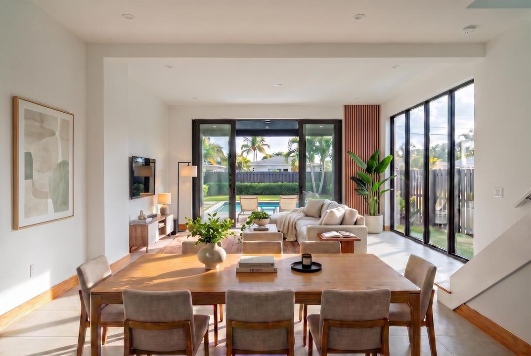 4 dining living render