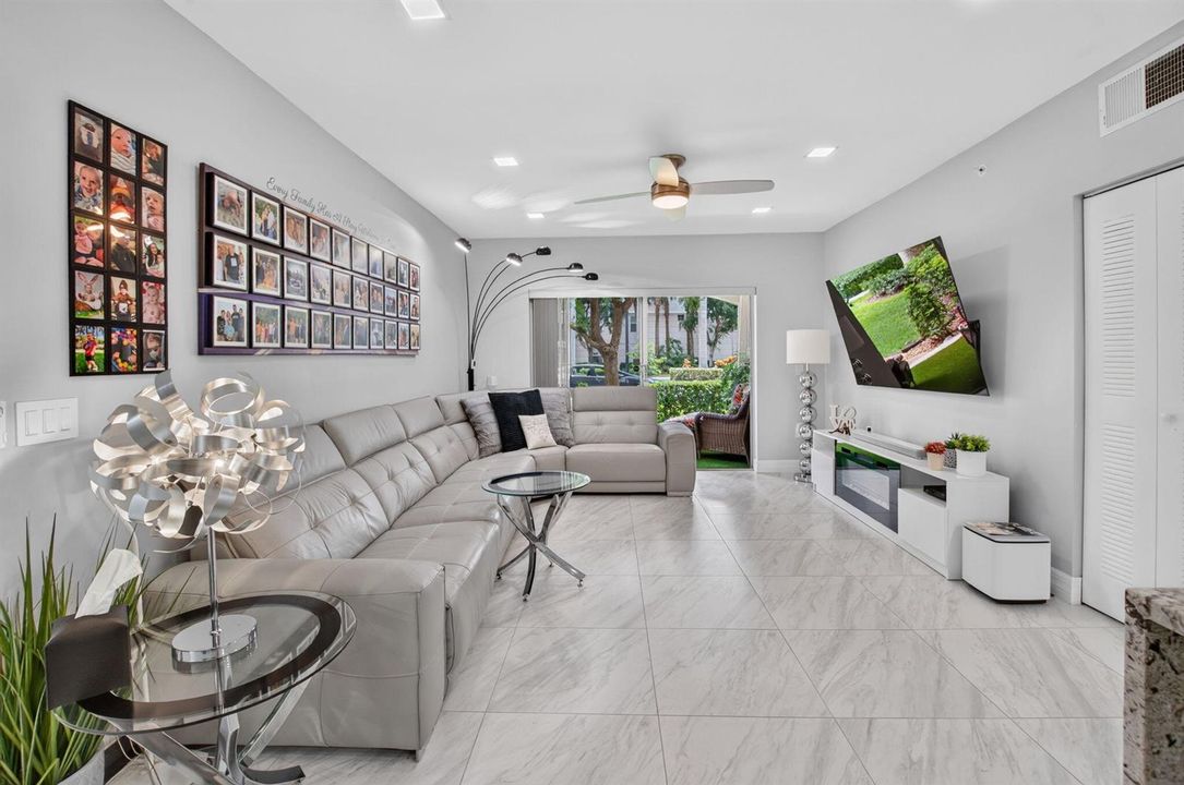 Living Room with Custom Lighting