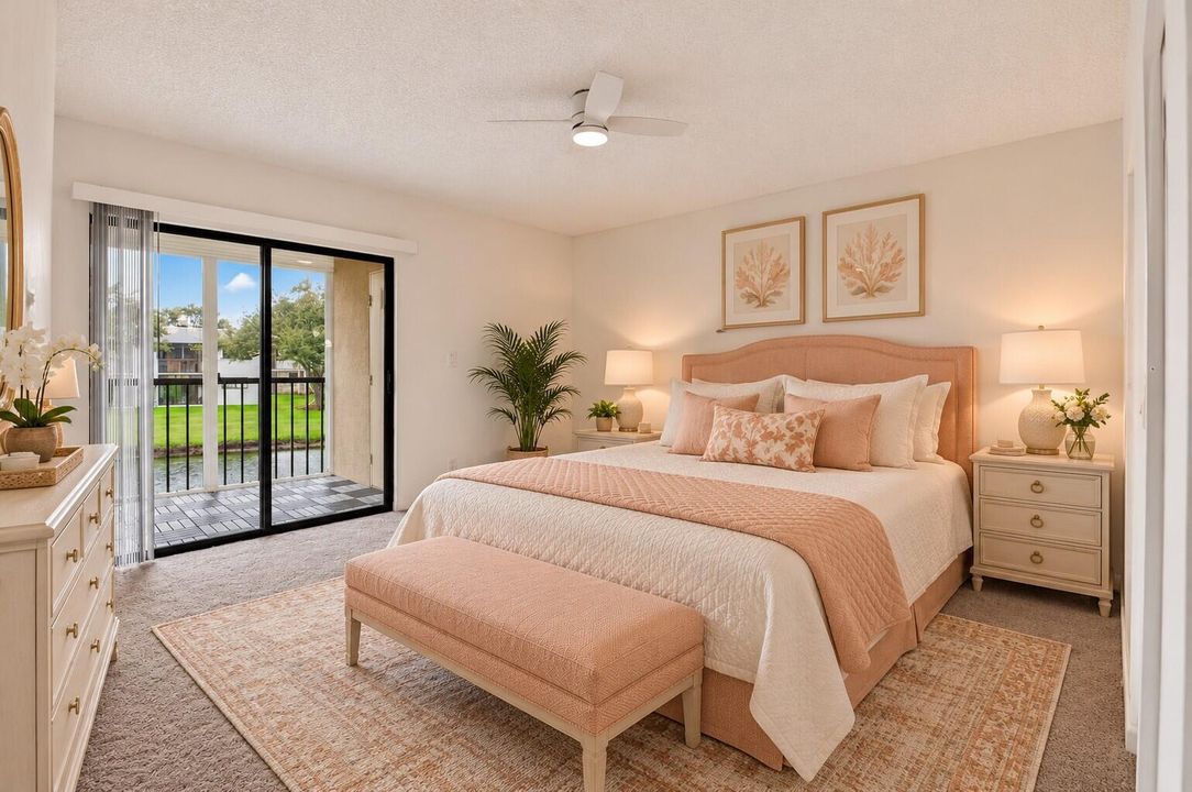 Coastal Peach Bedroom Retreat