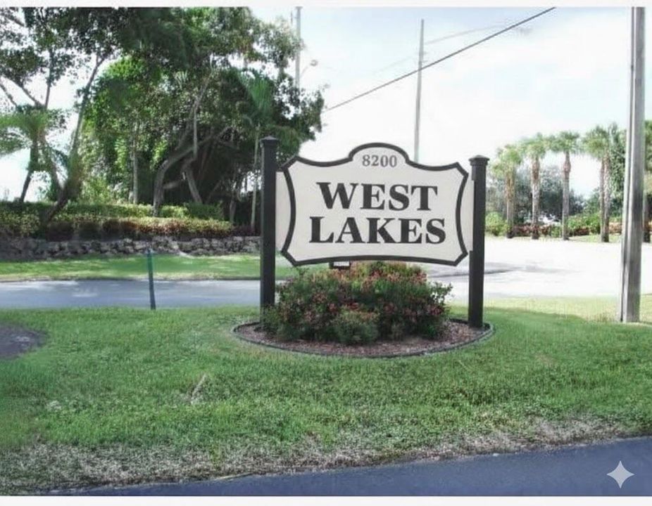 west lakes entry sign