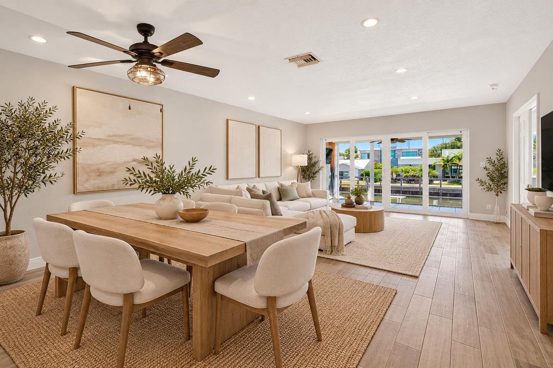Staged Living and Dining Room