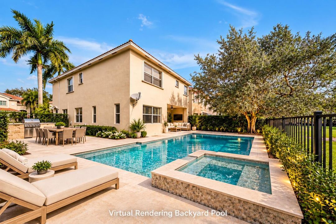 Luxury Mediterranean Backyard Pool Rende