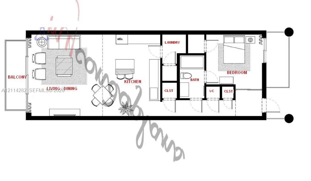 For Rent: $3,600 (1 beds, 1 baths, 1011 Square Feet)