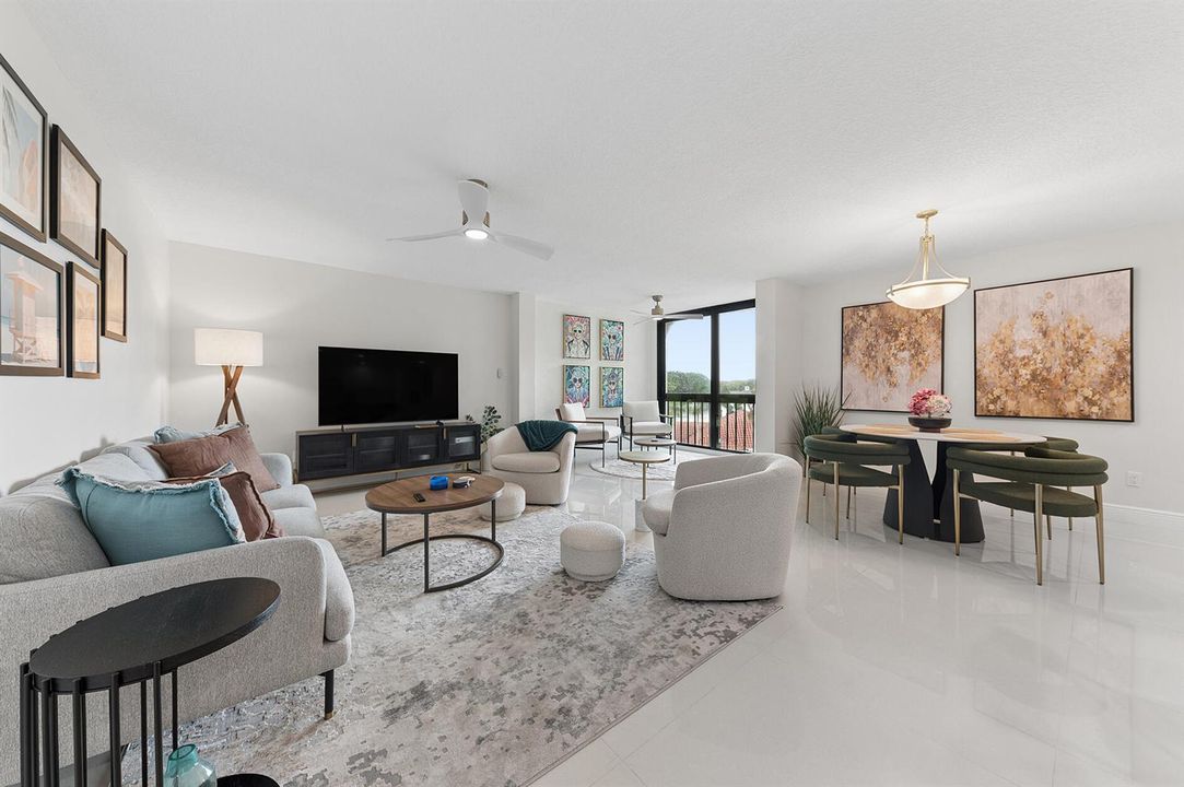 Living, Dining, Sitting area