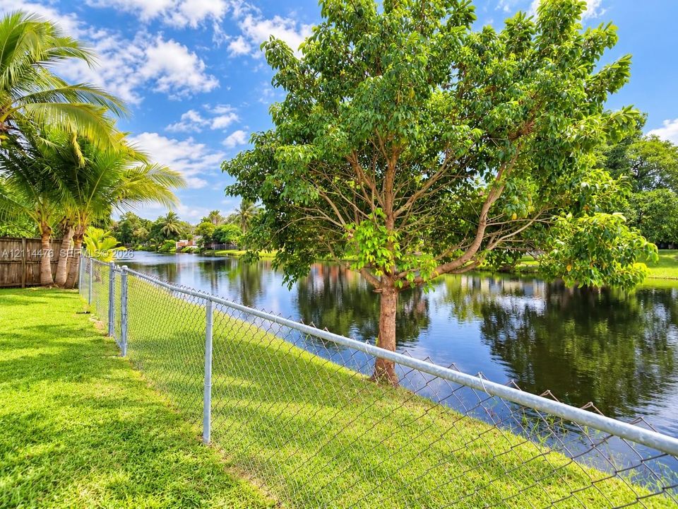 Waterfront backyard