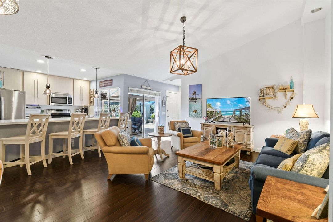 Living room toward kitchen