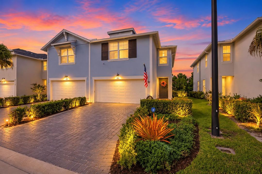 Twilight Townhouse with Warm Lights