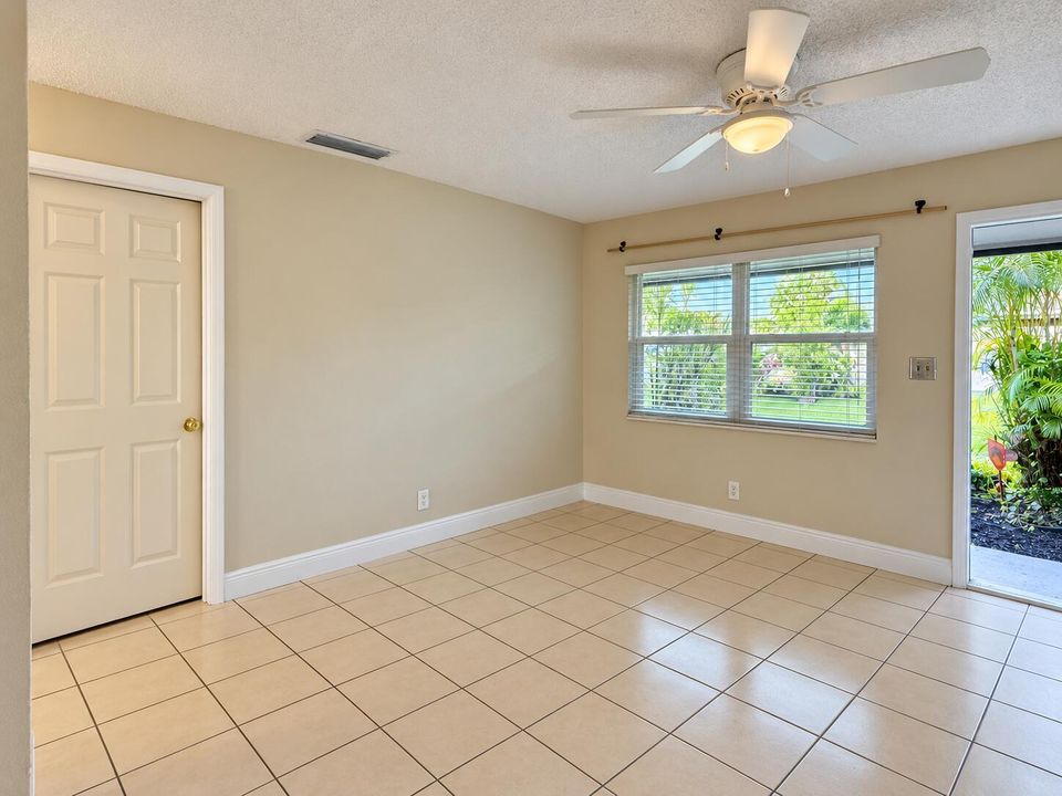 Bright, clutter-free tiled interior