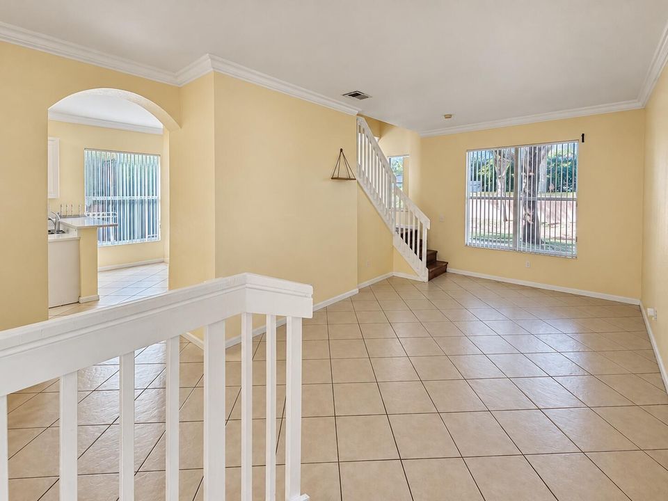 Bright Empty Open-Plan Living Area