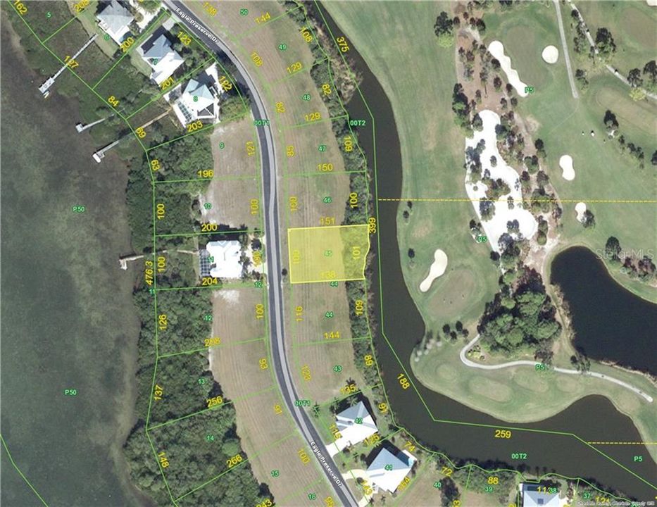 Aerial view of 9990 Eagle Preserve Drive, Lot #2-45, a 1/3 acre building lot in the gated Eagle Preserve Estates.