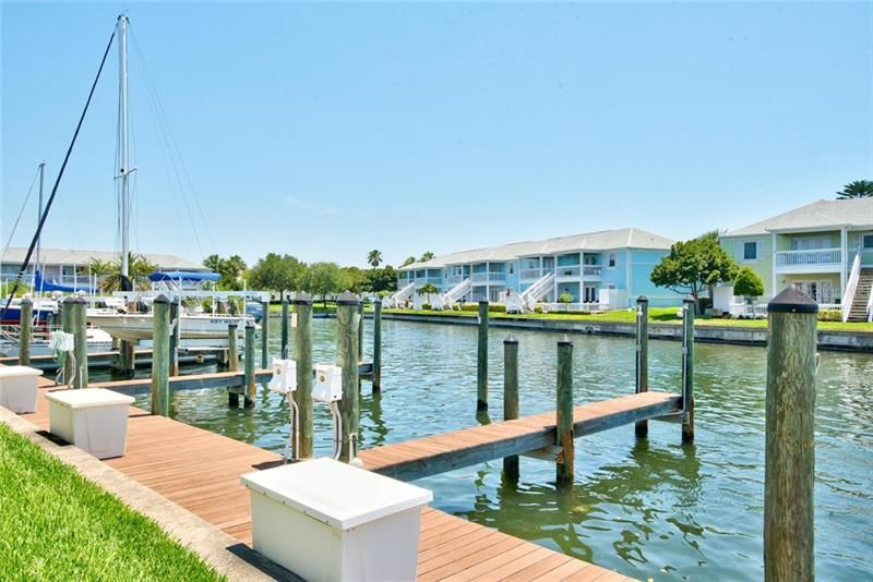 Water, electric & dry dock storage for each slip. 32 foot boat allowed