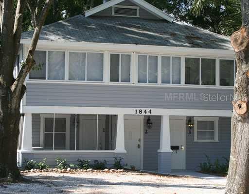 Exterior Front - This three unit office/retail/personal service building currently contains a dot.com office on the second floor and a massage therapist on the west side of the first floor.