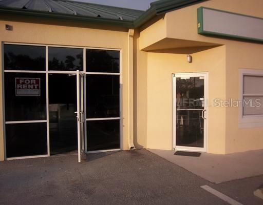 Exterior Front - 2 front access points; lighted sign