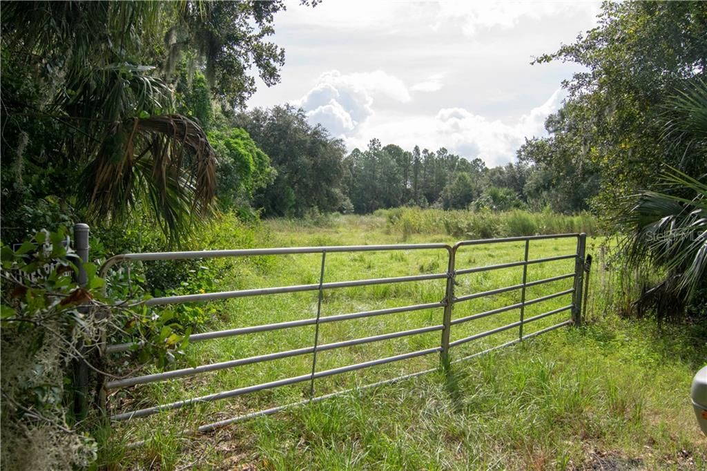 Entry gate to property.