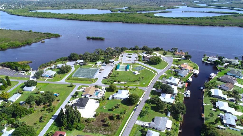 Aerial view of Harbour Heights Park and public boat ramp