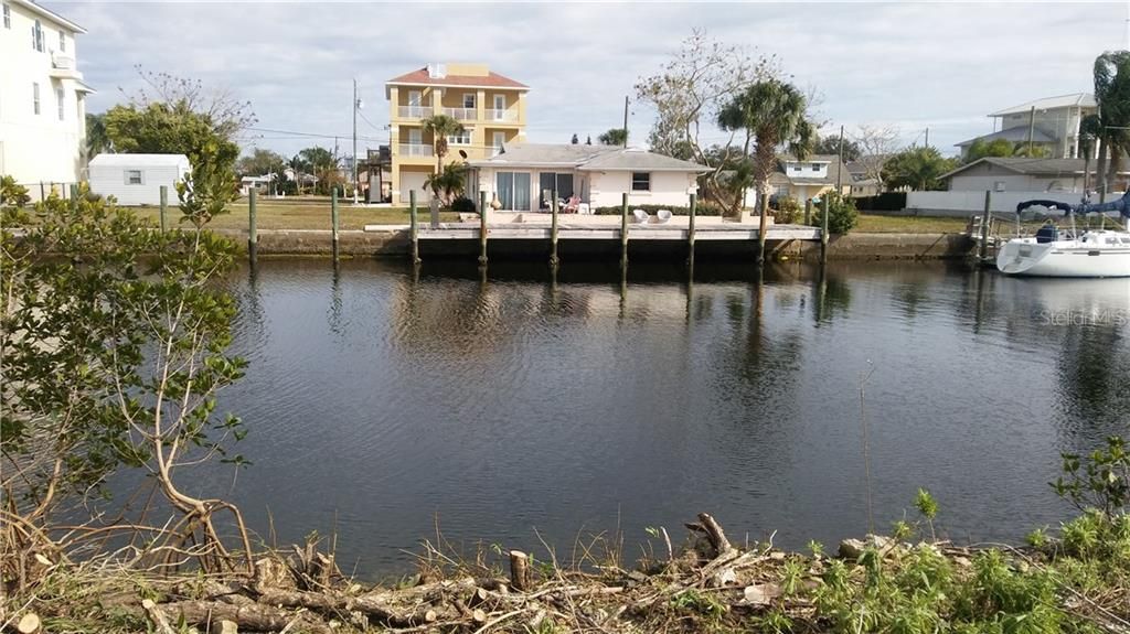 Wide open water directly behind property.  This is deep water too!