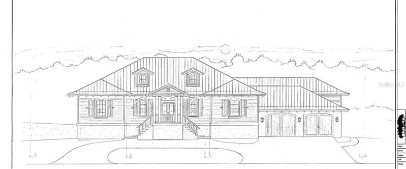 Rendering of proposed future home that could be built on the property designed by Steve Bistline.