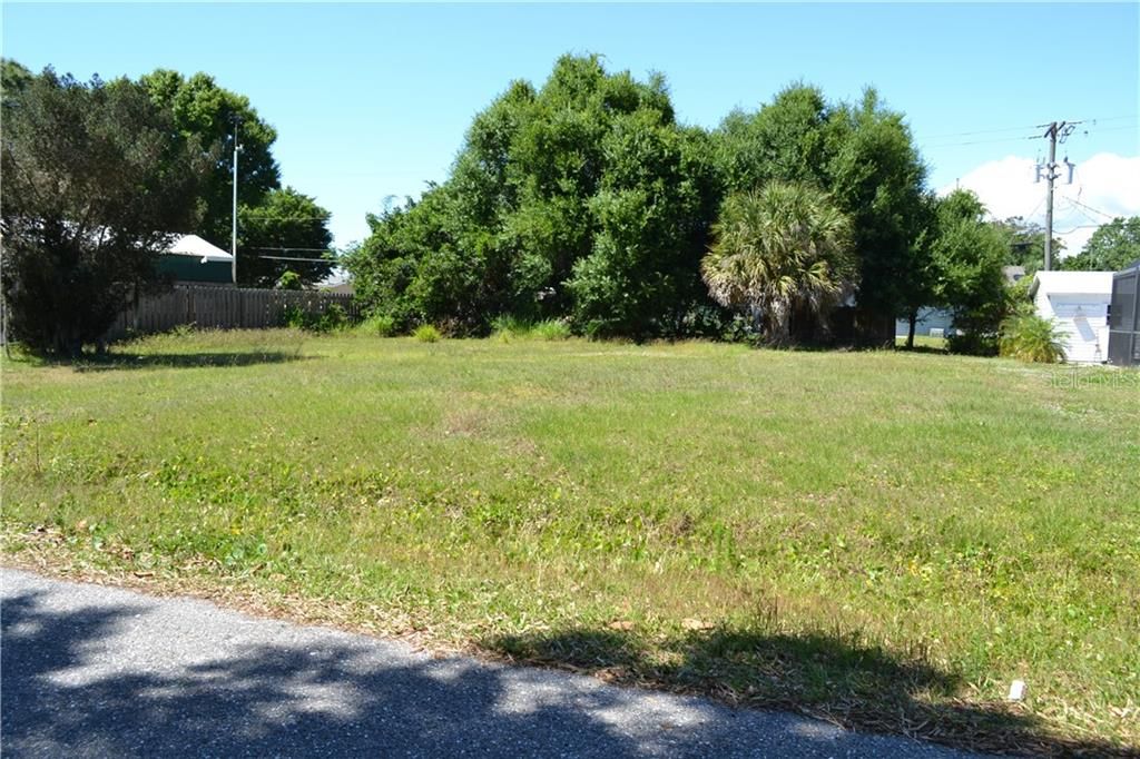 Front view of cleared property