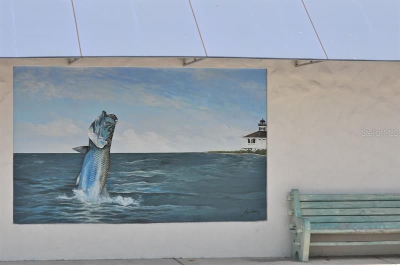 Mural on post office wall- downtown Boca Grande