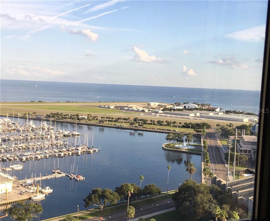 VIEW from bedroom window... wake up to Tampa Bay every morning!
