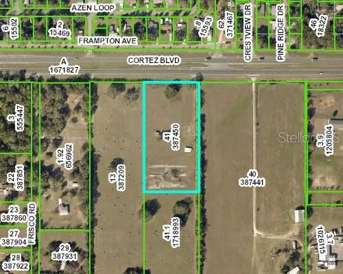 AERIAL VIEW....5 ACRES DIRECTLY ON CORTEZ BLVD./SR50