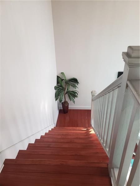 Beautiful flooring on the stairs that leads to the 2nd floor