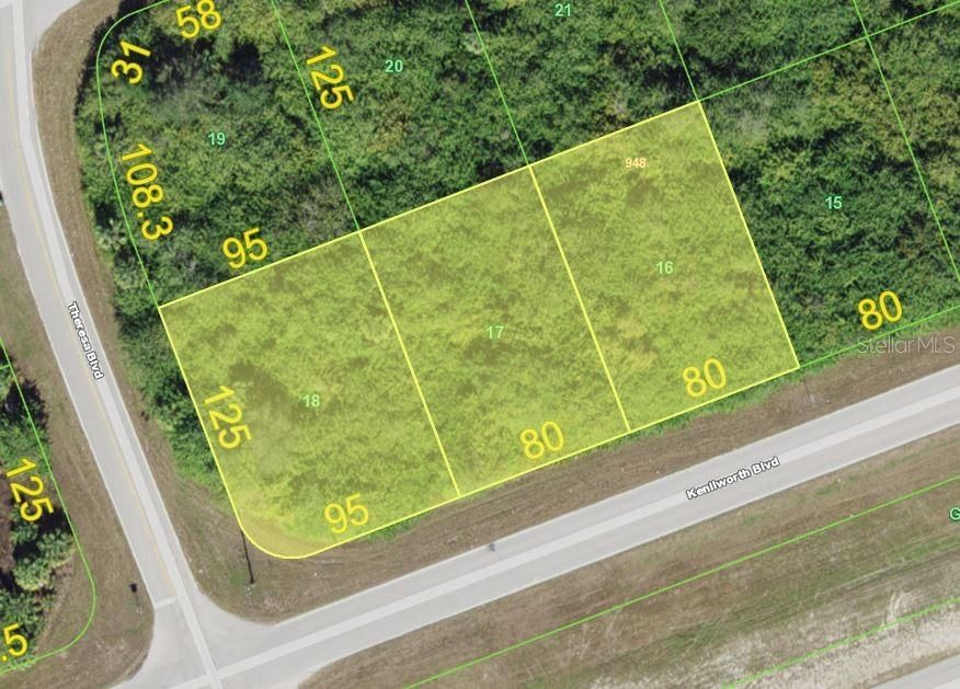 Triple corner lot on Kenilworth Blvd.