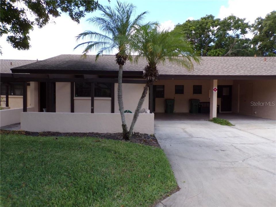 front of villa