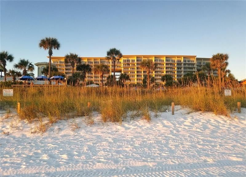 View of the building from Sterling Shores private beach.